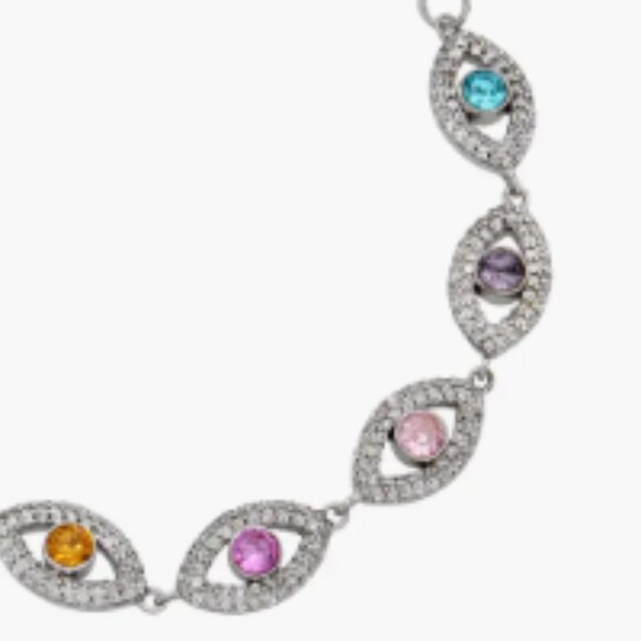 KURT GEIGER LONDONCrystal & CZ Evil Eye Station Bracelet - Picture 4 of 6